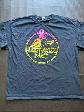 Vintage Fleetwood Mac World Tour Logo Short Sleeve Tee - Black XL